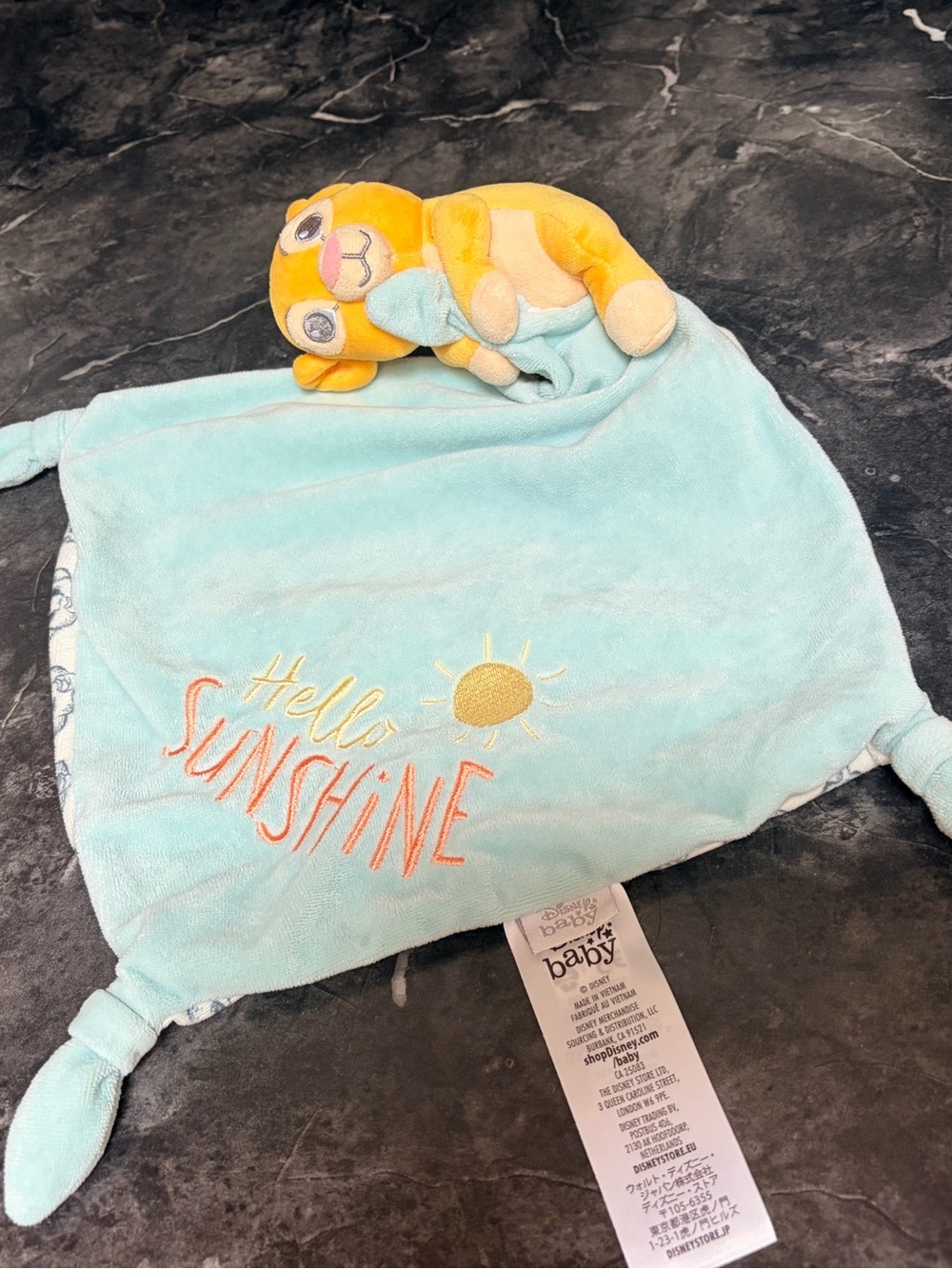 Disney baby lion king simba lovey security blanket